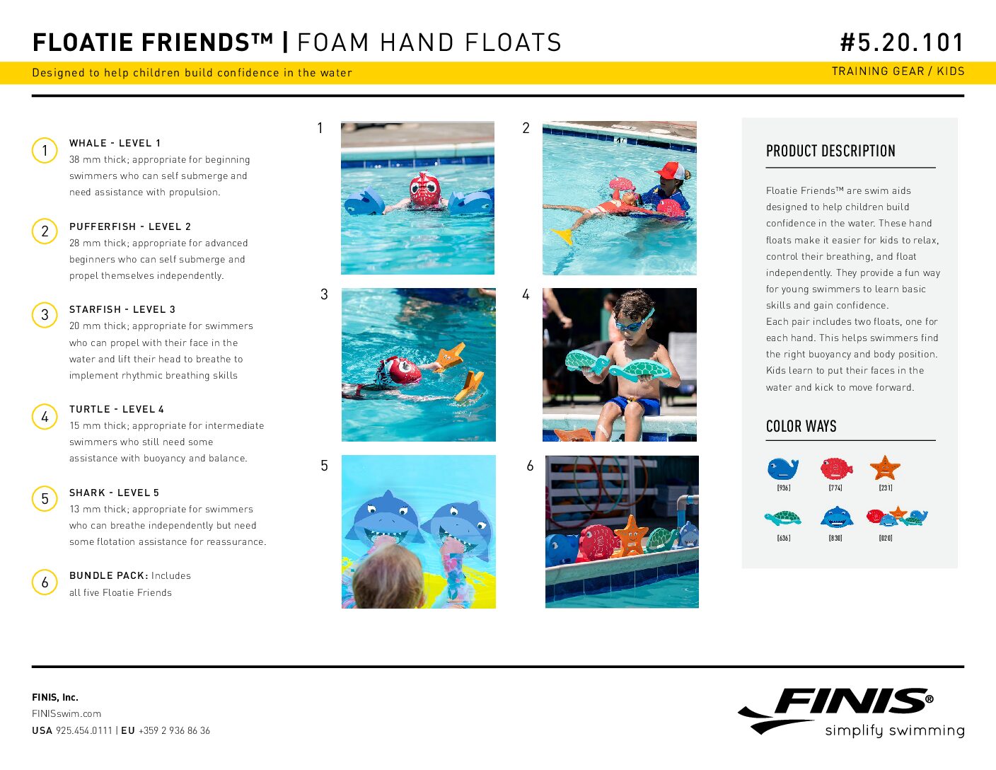 Vandvenner "Floatie Friends" - håndholdt flyderedskaber til svømmeudvikling for børn - Billede 12